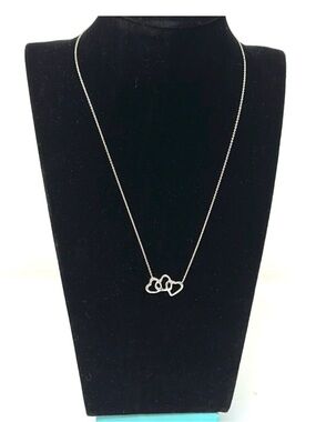 Tiffany & Co. "Three Interlocking Hearts" Necklace in Sterling Silver